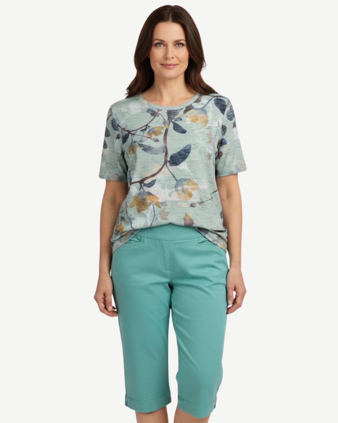 Spring Veil Viscose Burnout Jersey Top Corfu Jeans