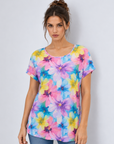 Summer Fleur Summer Burnout Floral Top Corfu Jeans