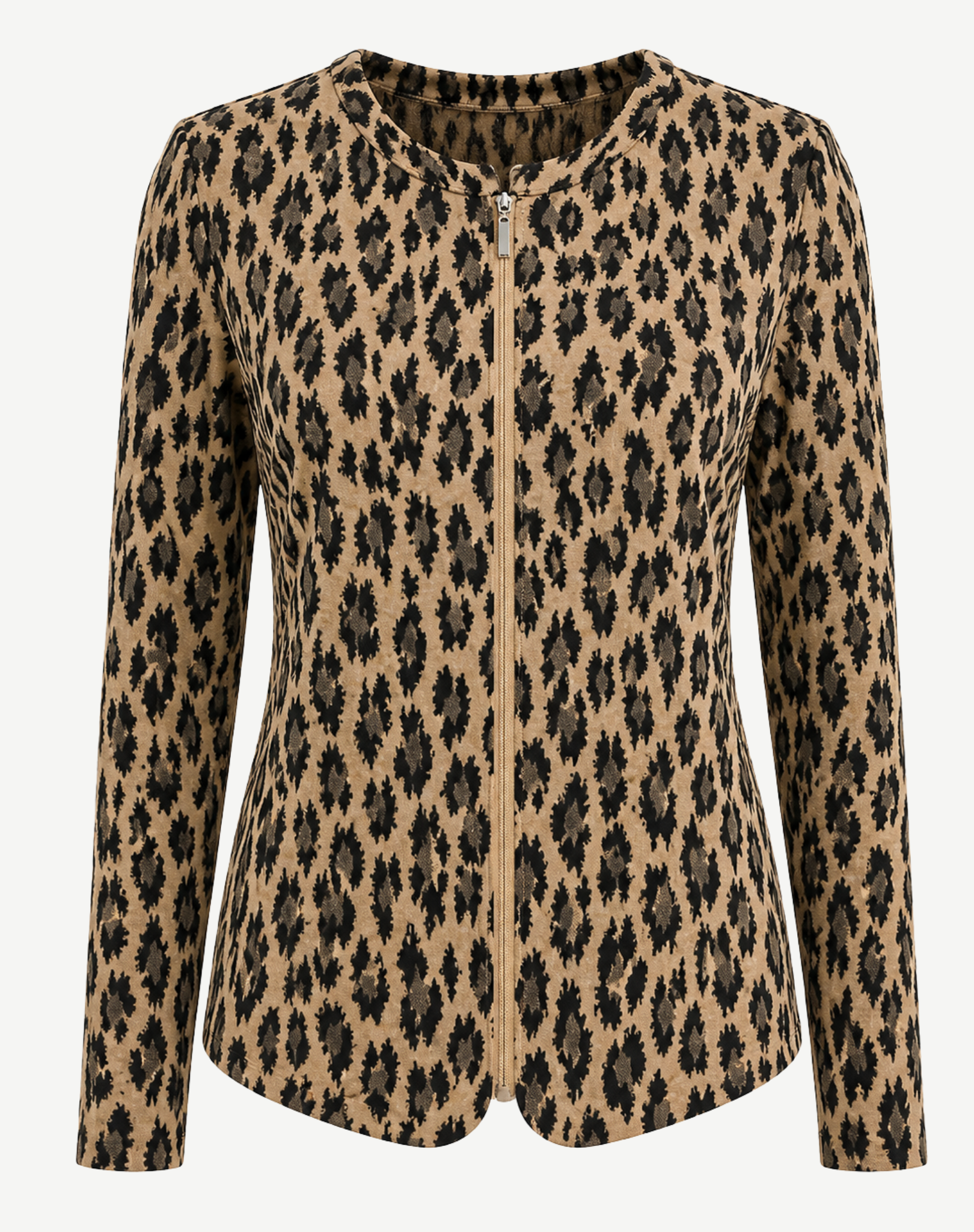 Leopad Long Sleeve Zip Jacket Corfu Jeans