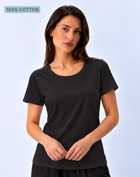 Ebony Pima Cotton T-Shirt – 100% Cotton Crew Neck Tee