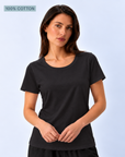 Ebony Pima Cotton T-Shirt – 100% Cotton Crew Neck Tee Corfu Jeans