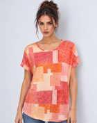 Block Party Summer Burnout Print Top