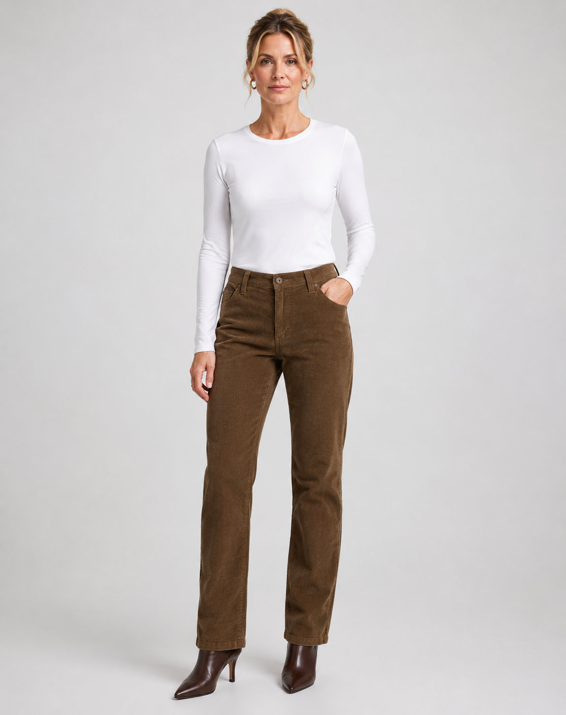 Mink 16W Stretch Cord Pants Corfu Jeans