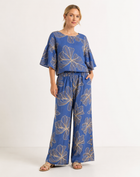 Linen Bloom Wide Leg Pants