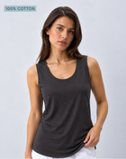 Ebony Pima Cotton Tank Top – 100% Cotton