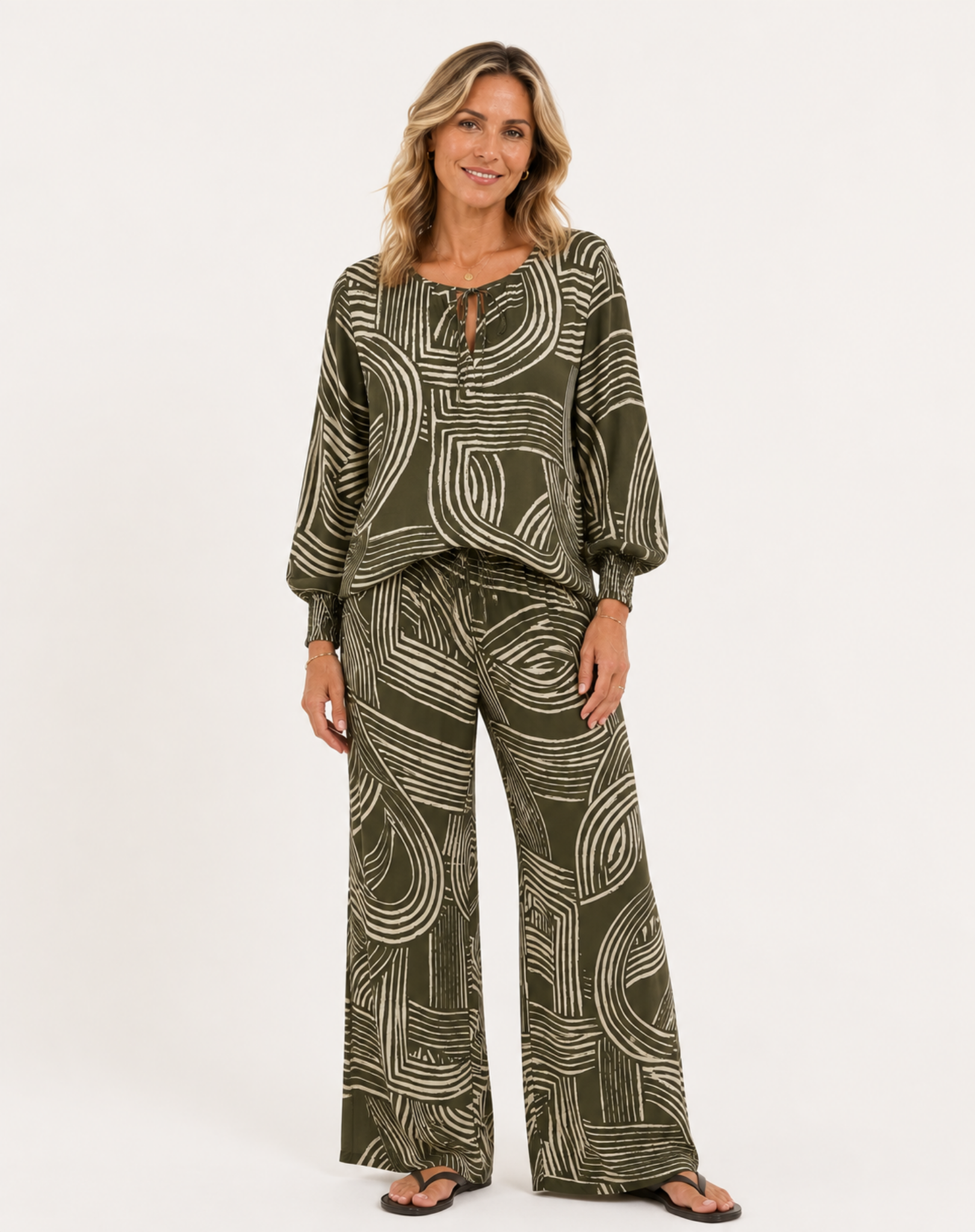 Grove Printed Pants Corfu Jeans