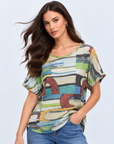 Organic Lines Summer Burnout Top Corfu Jeans