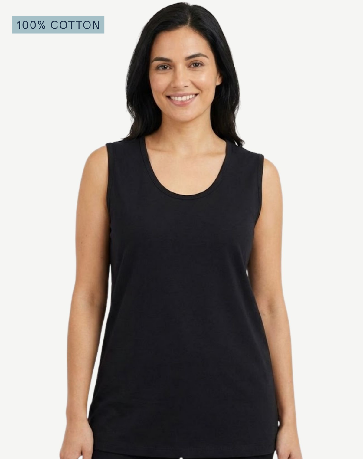 Black Pima Cotton Tank Top – 100% Cotton Corfu Jeans
