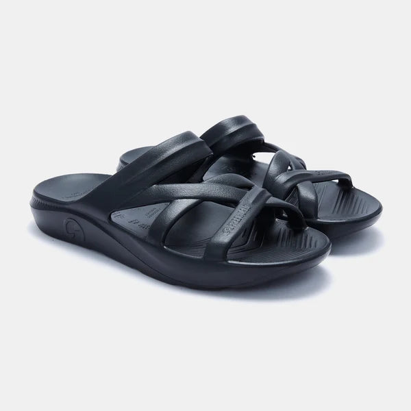 Bio-Strap Arch Support Slide - Black Freeworld Australia