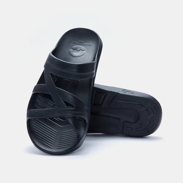 Bio-Strap Arch Support Slide - Black Freeworld Australia