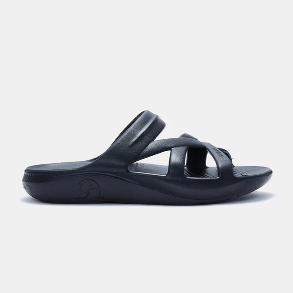 Bio-Strap Arch Support Slide - Black Freeworld Australia