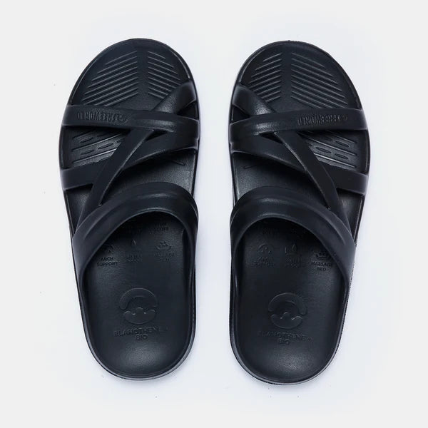 Bio-Strap Arch Support Slide - Black Freeworld Australia