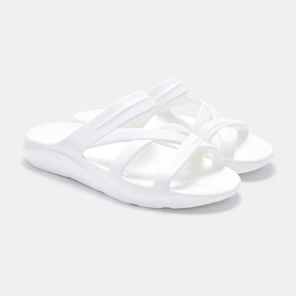 Bio-Strap Arch Support Slide - White Freeworld Australia