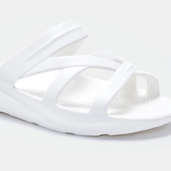 Bio-Strap Arch Support Slide - White Freeworld Australia