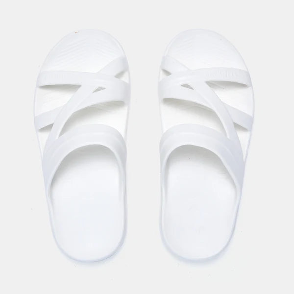 Bio-Strap Arch Support Slide - White Freeworld Australia