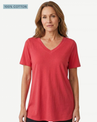 Camellia Rose Pima Cotton T-Shirt – 100% Cotton V-Neck Tee