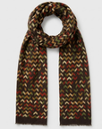 Choc Multi Chevron Printed Scarf Corfu Easy Living