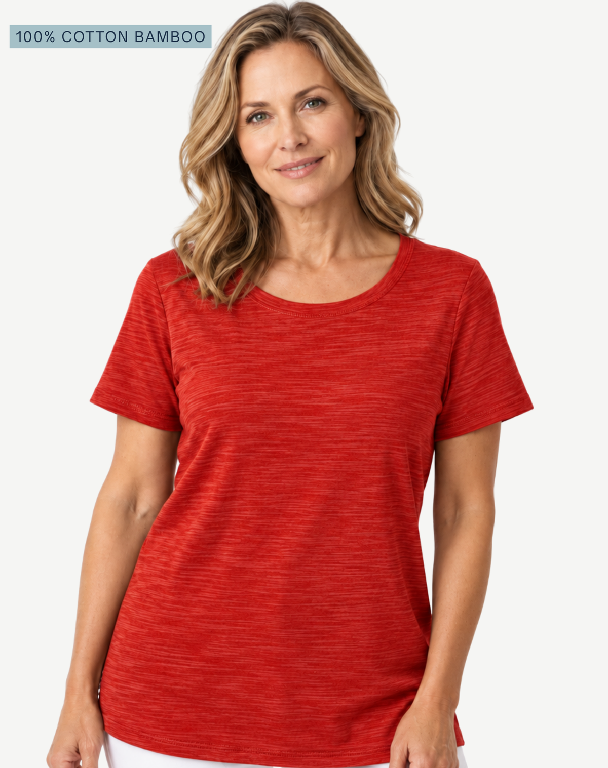 Copper Clay 100% Cotton Bamboo Crew Neck Tee Corfu Jeans