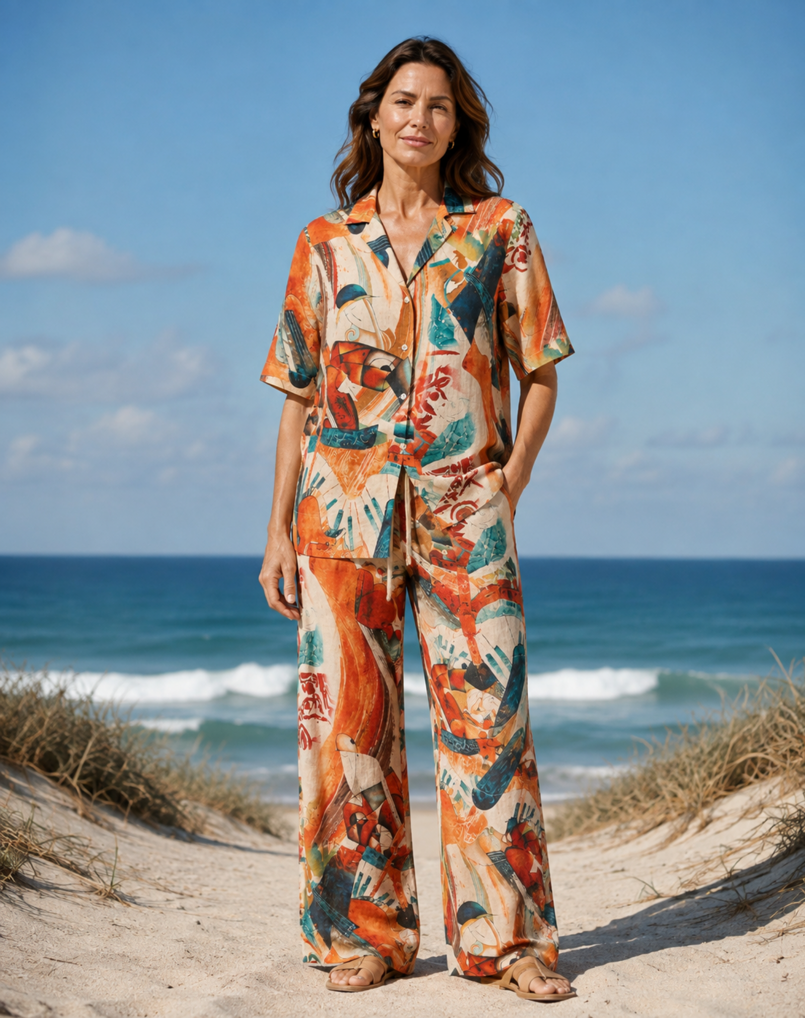 Funky Tunes Printed Pants Corfu Jeans