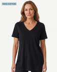 Ebony Pima Cotton T-Shirt – 100% Cotton V-Neck Tee Corfu Jeans