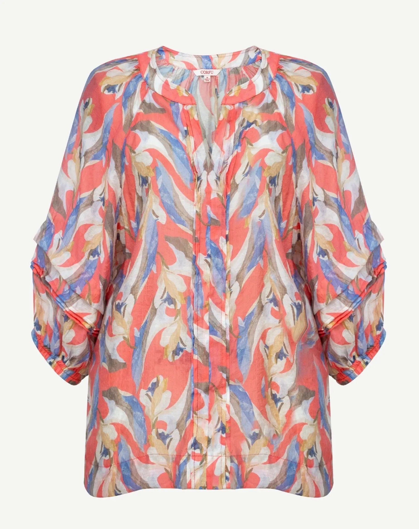 Fresh Fusion Soft Print Blouse Corfu Jeans