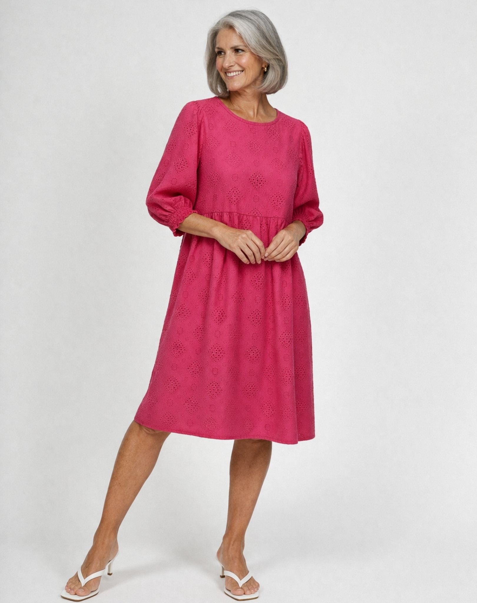 Gypsy Pink Embroidered Cotton Dress Corfu Jeans