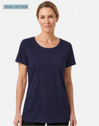 Indigo Pima Cotton T-Shirt – 100% Cotton Crew Neck Tee