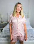 PJIM005SS Anastasia - Pink / Pink 2 Piece Pyjama Short Sleeve 005 Corfu Jeans