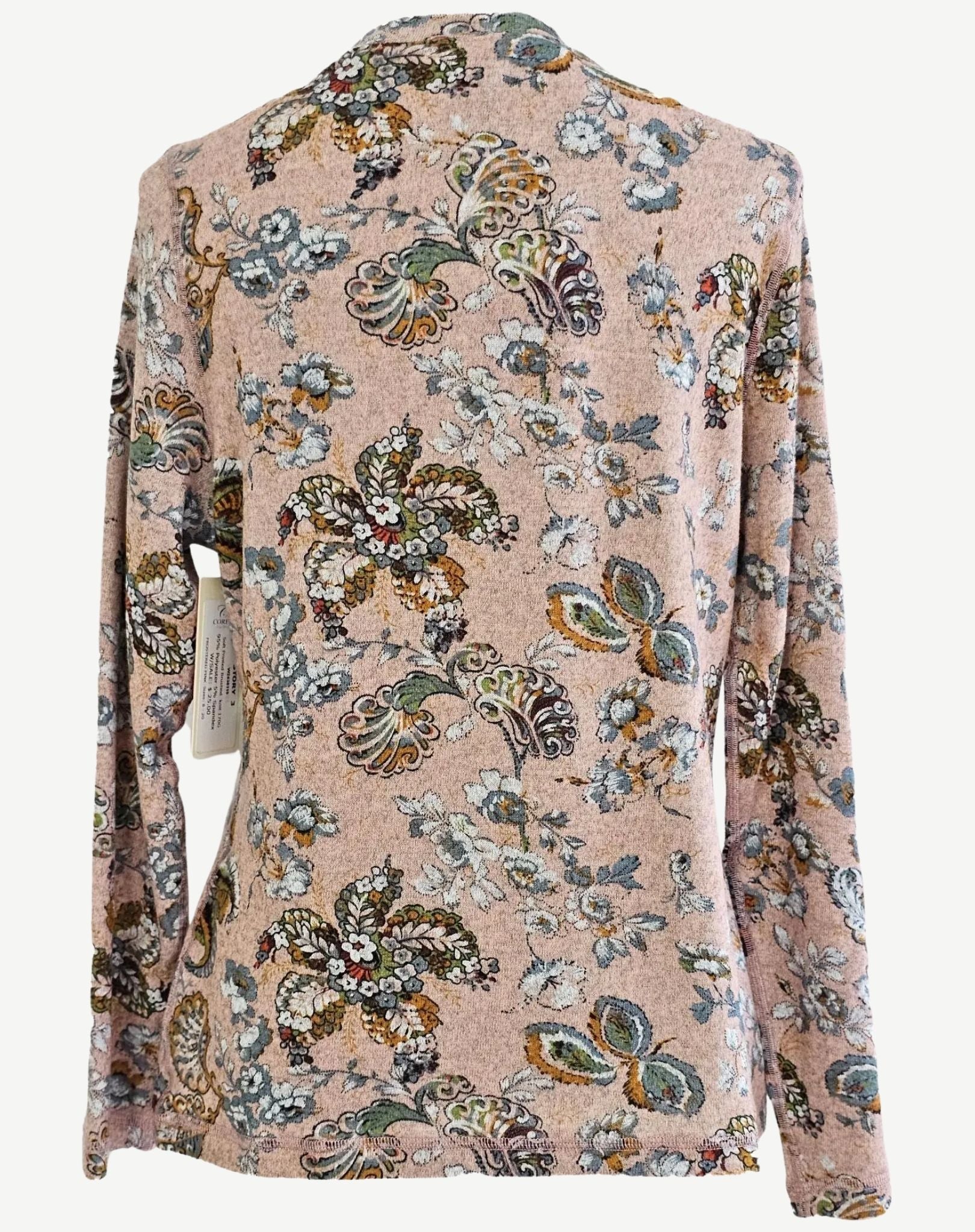 FROSTED PINK SOFT BRUSHED LONG SLEEVE KNIT TOP Corfu Jeans