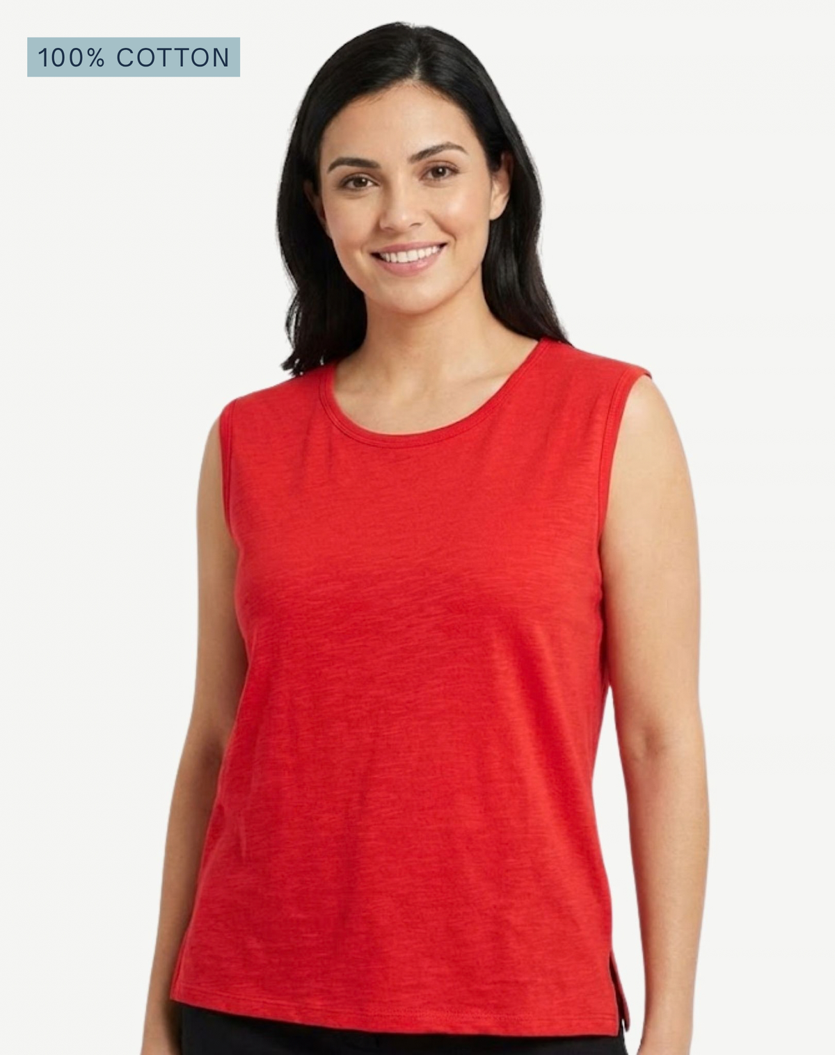 Raspberry 100% Cotton Jersey Knit Tank Corfu Jeans