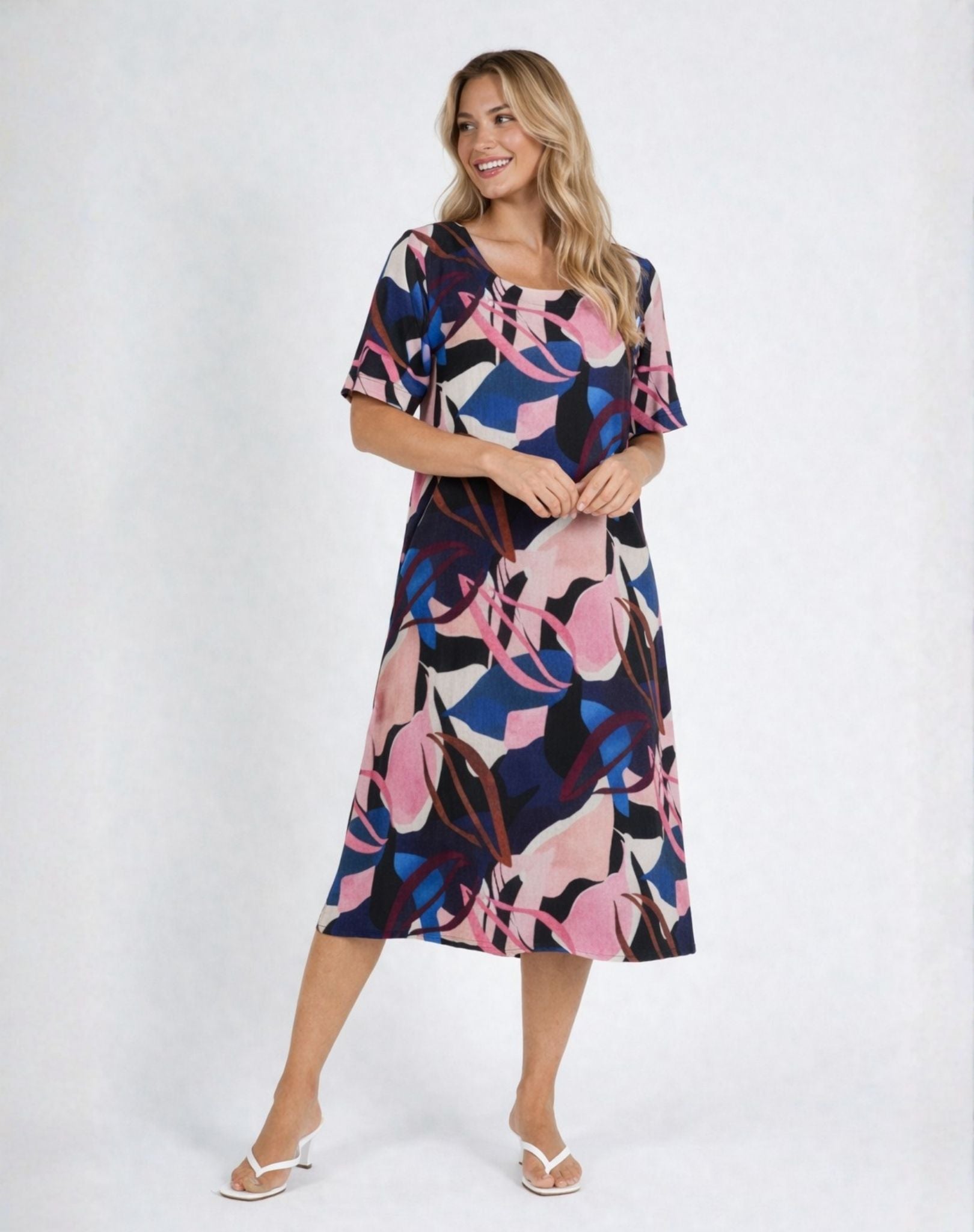 Rust & Rose Linen Short Sleeve Dress Corfu Jeans