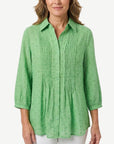 Paradise Green Long Sleeve Blouse Corfu Jeans