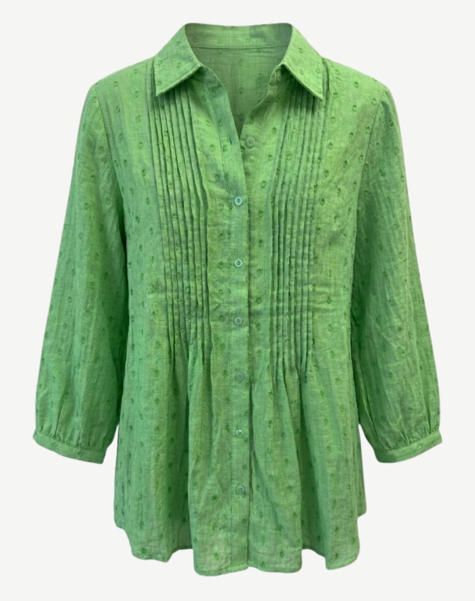 Paradise Green Long Sleeve Blouse Corfu Jeans