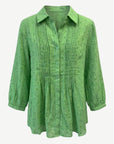Paradise Green Long Sleeve Blouse Corfu Jeans