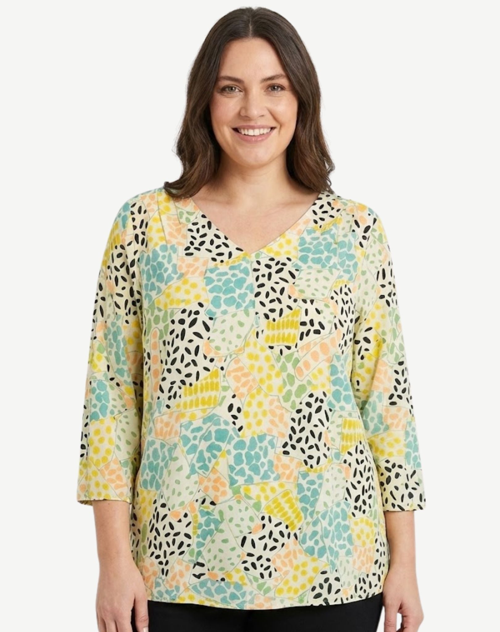 Summer Shades Cotton 3/4 Sleeve Top Corfu Jeans