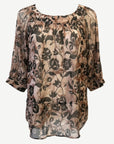 Santa Fe Soft Print Blouse Corfu Jeans