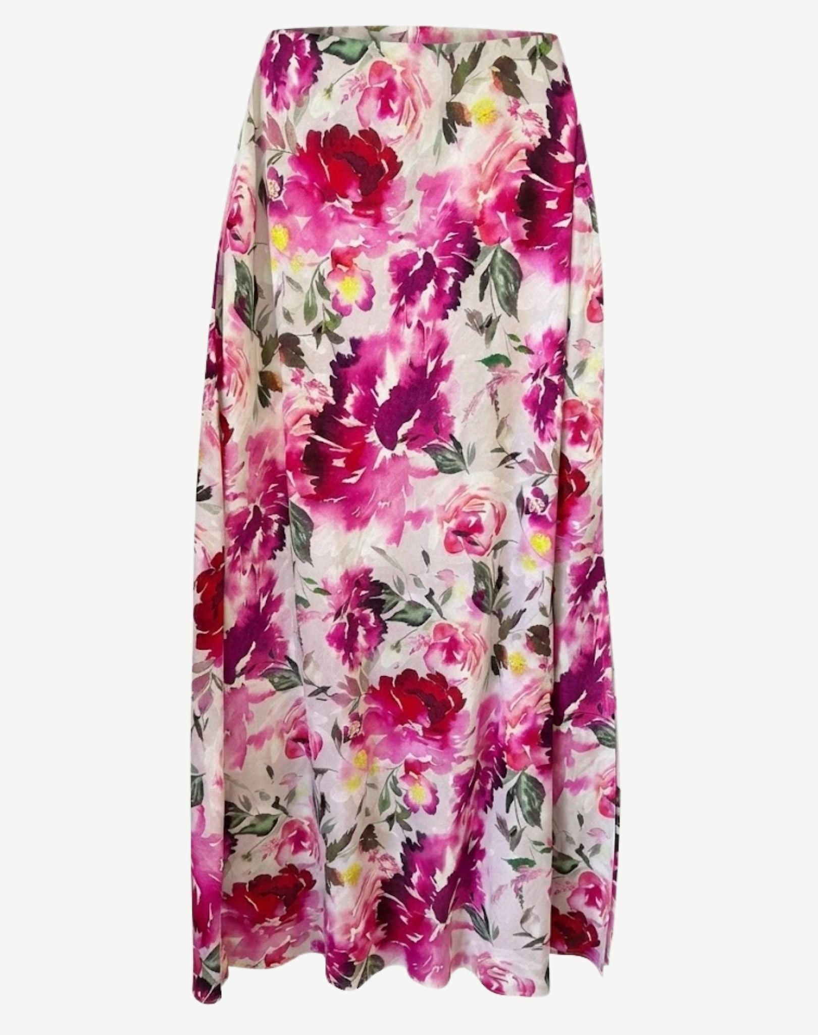 Peony Fragrance Linen Skirt with Side Slits Corfu Jeans