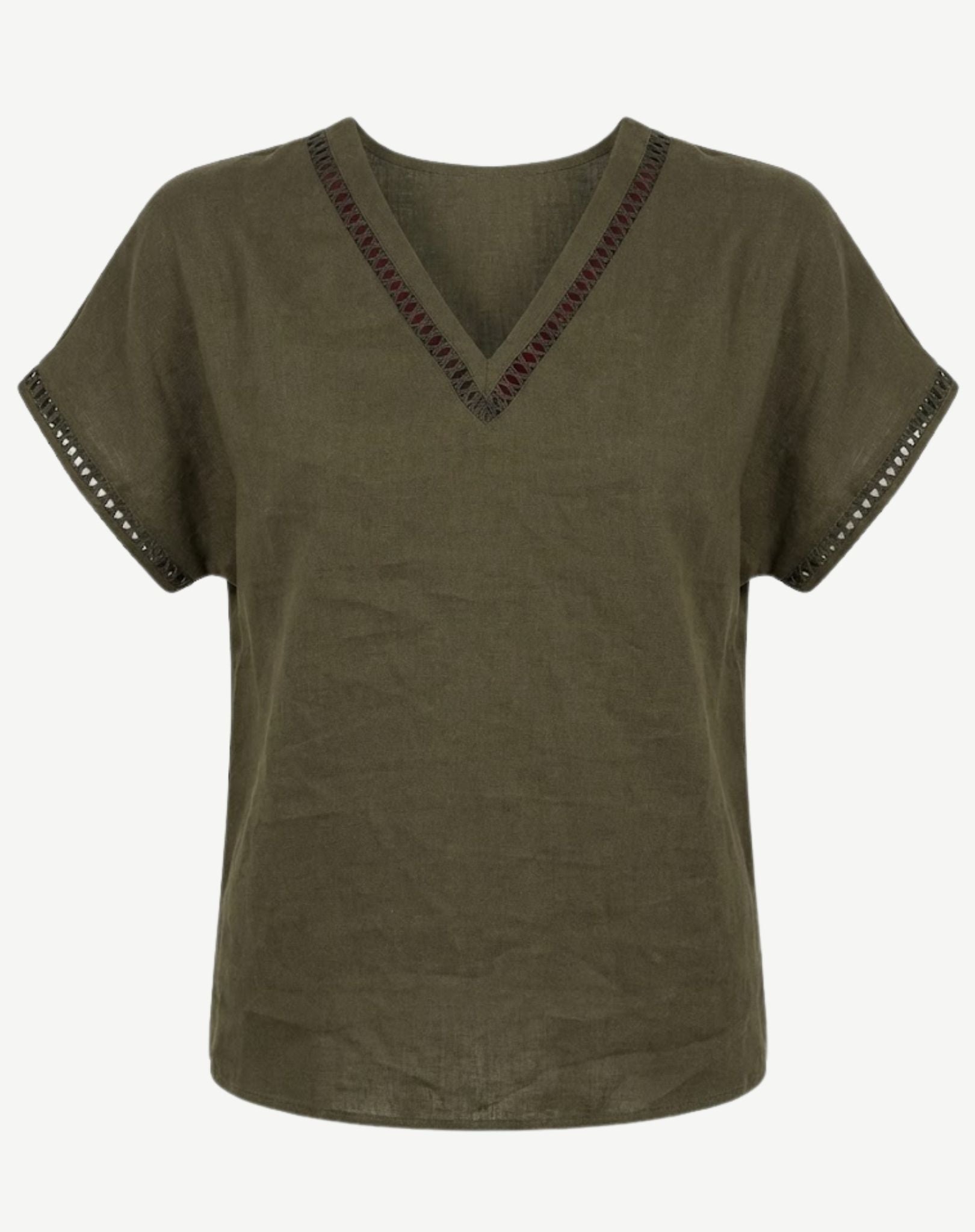 Bonsai Linen Embroidered Top Corfu Jeans