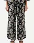 Black Vanilla Floral Printed Pants Corfu Jeans