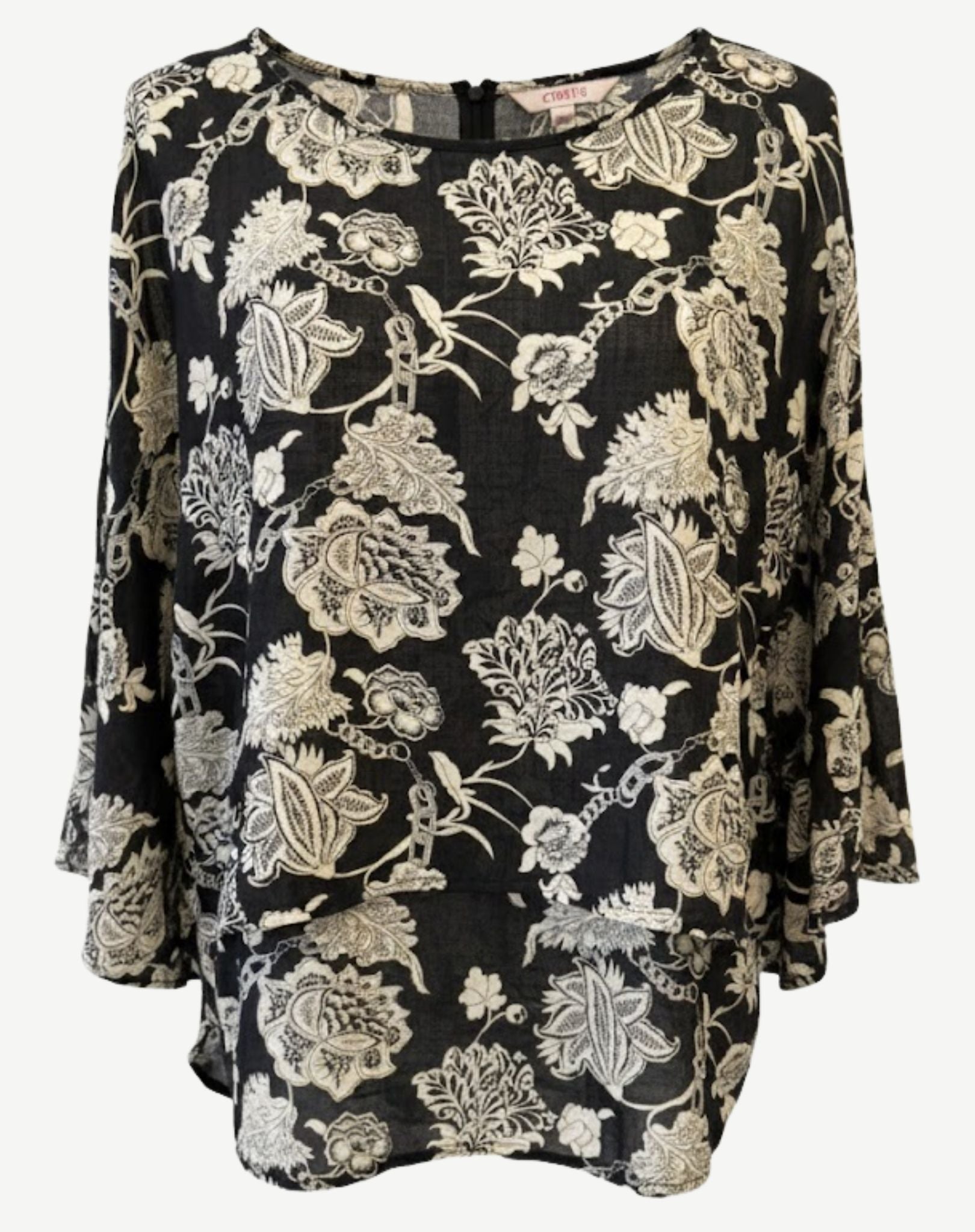 Black Vanilla Floral Printed Blouse Corfu Jeans