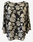 Black Vanilla Floral Printed Blouse Corfu Jeans