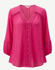 Paradise Pink Bobble Trim Blouse Corfu Jeans