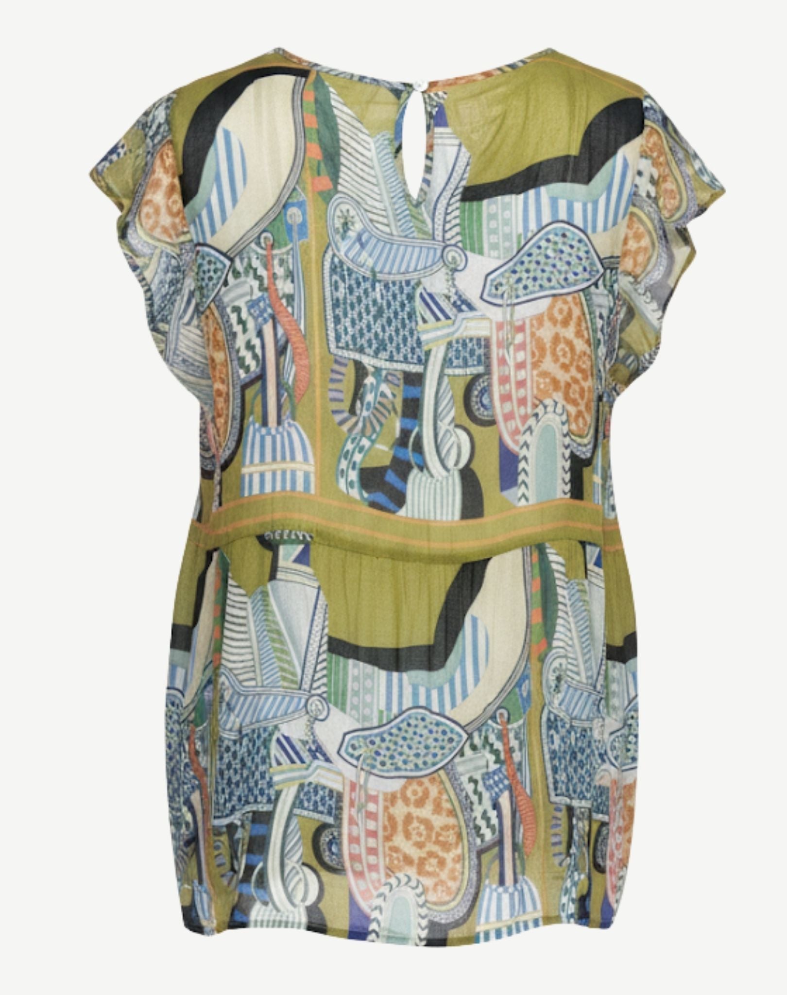 Metropolis Soft Print Blouse Corfu Jeans