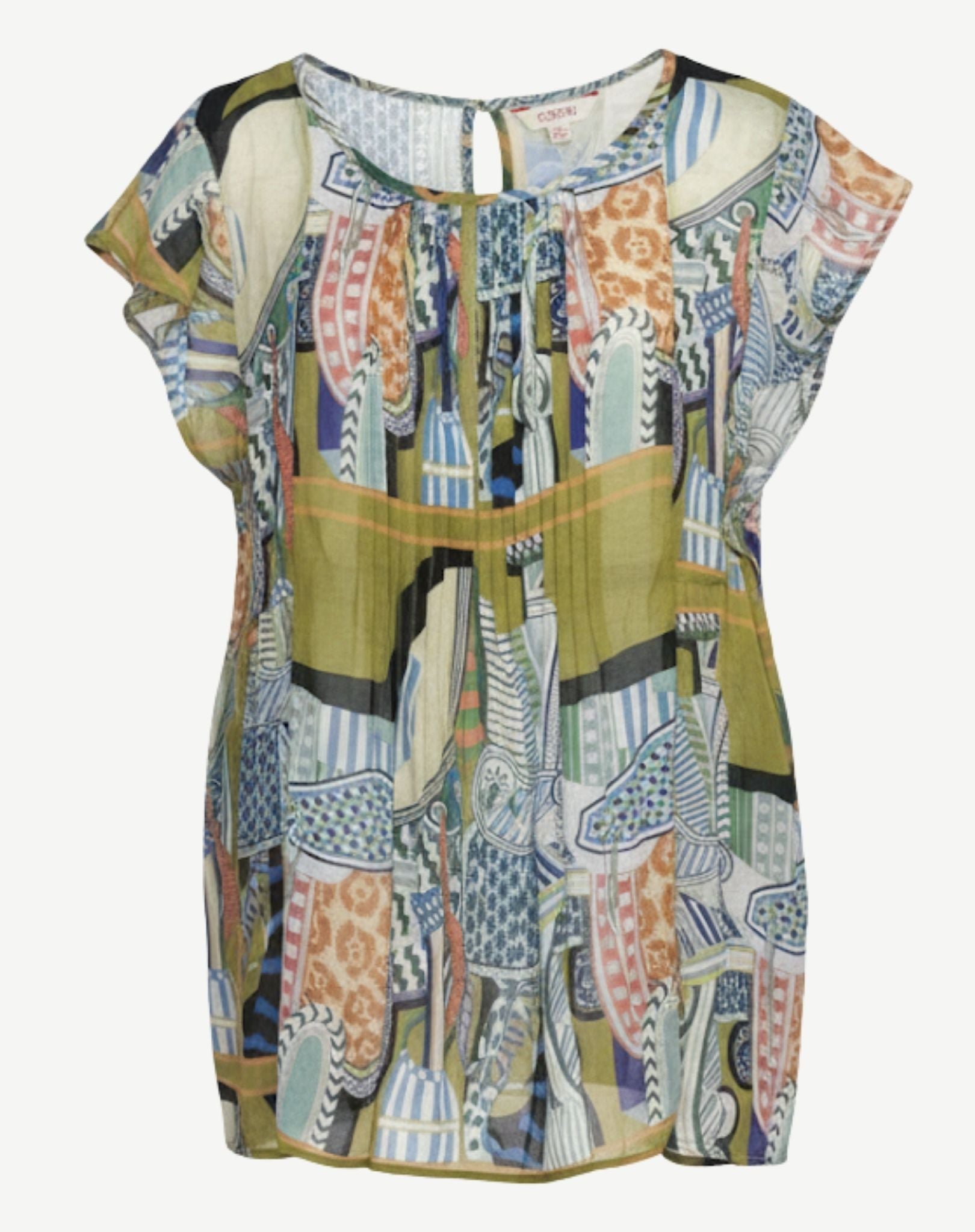 Metropolis Soft Print Blouse Corfu Jeans