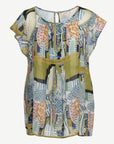 Metropolis Soft Print Blouse Corfu Jeans
