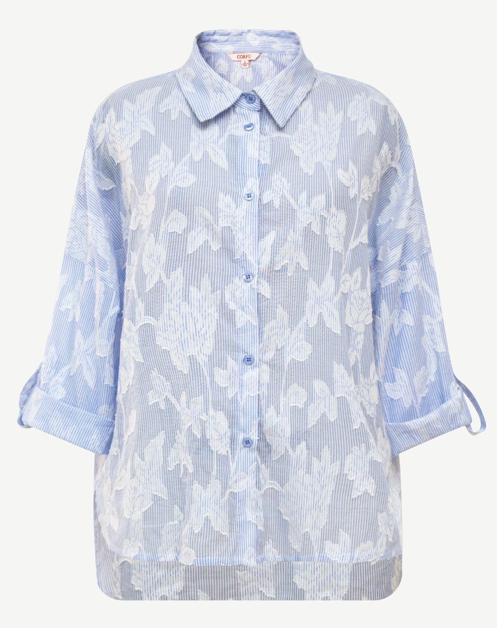 Floral Stripe Cotton Shirt Corfu Jeans