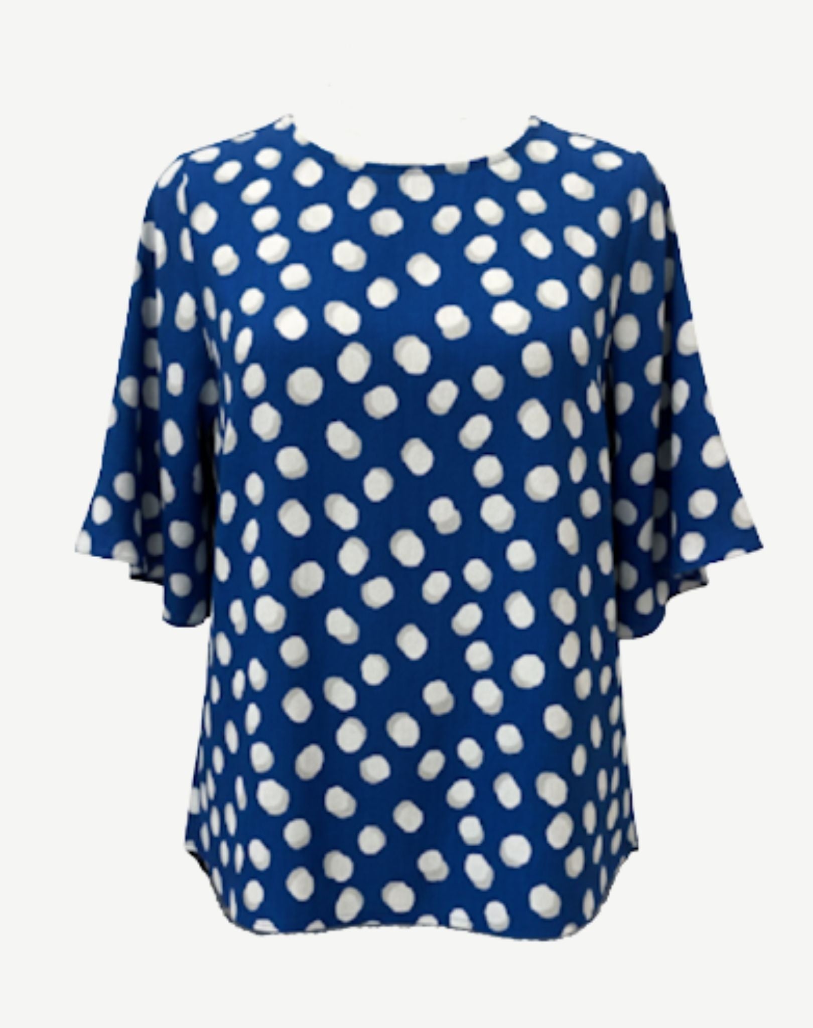 Marine Shadow Spot Blouse Corfu Jeans