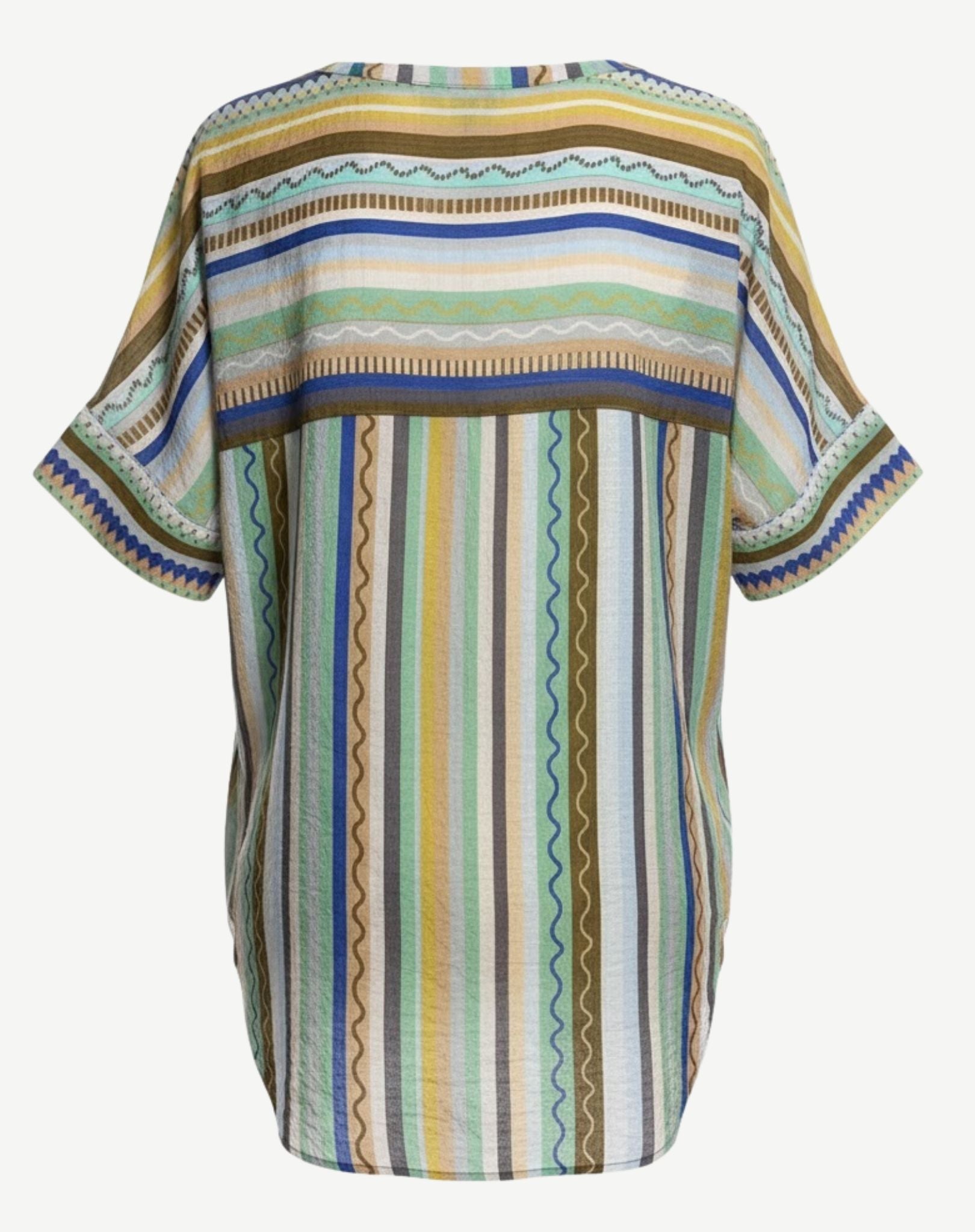 Stripes and Dots Soft Print Top Corfu Jeans