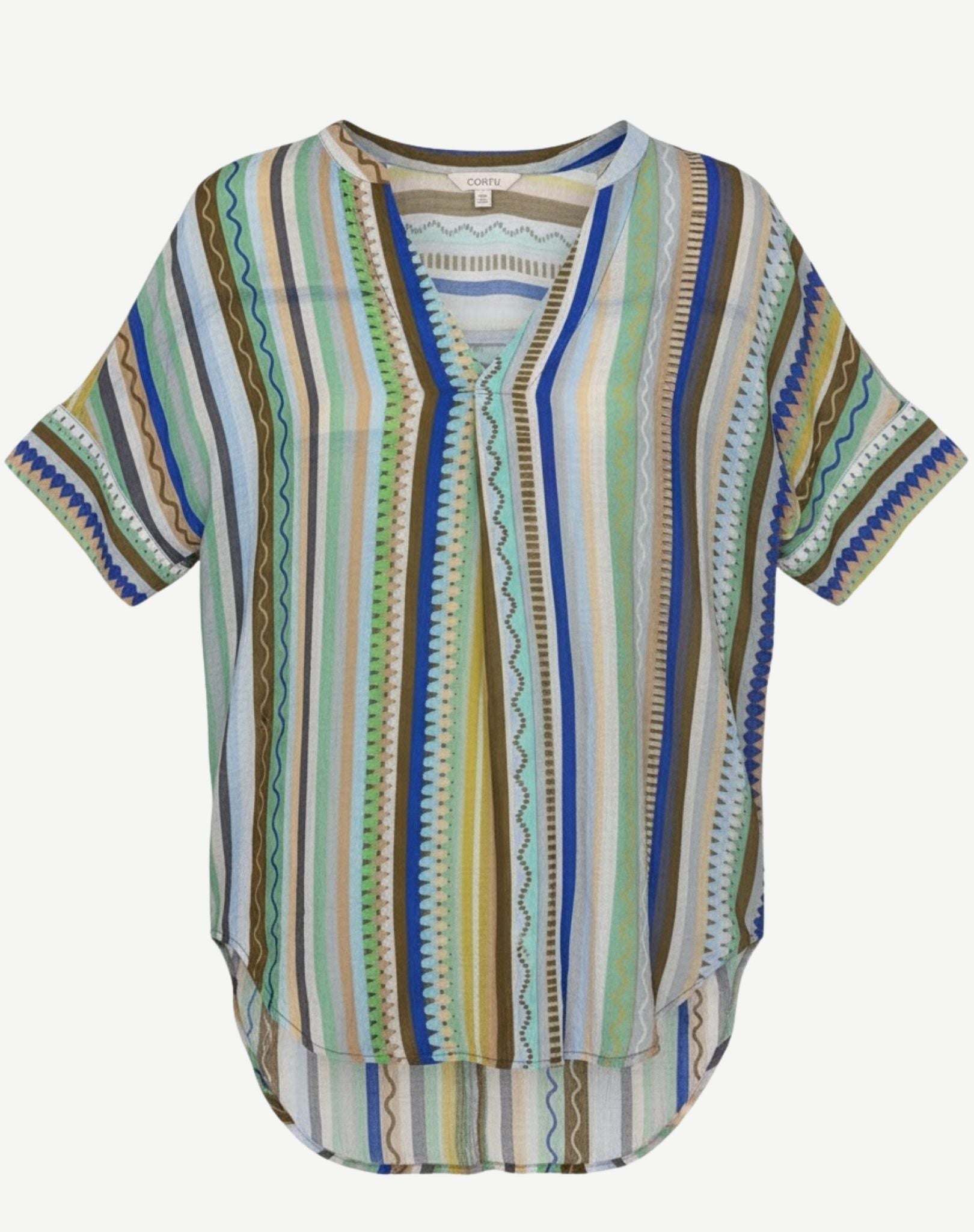 Stripes and Dots Soft Print Top Corfu Jeans