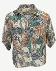 Garden Side Soft Print Blouse Corfu Jeans